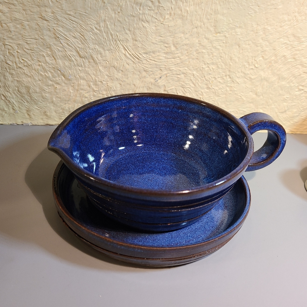 Clay Gravy Boat and Underplate